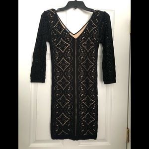 Bebe black 3/4 sleeve dress